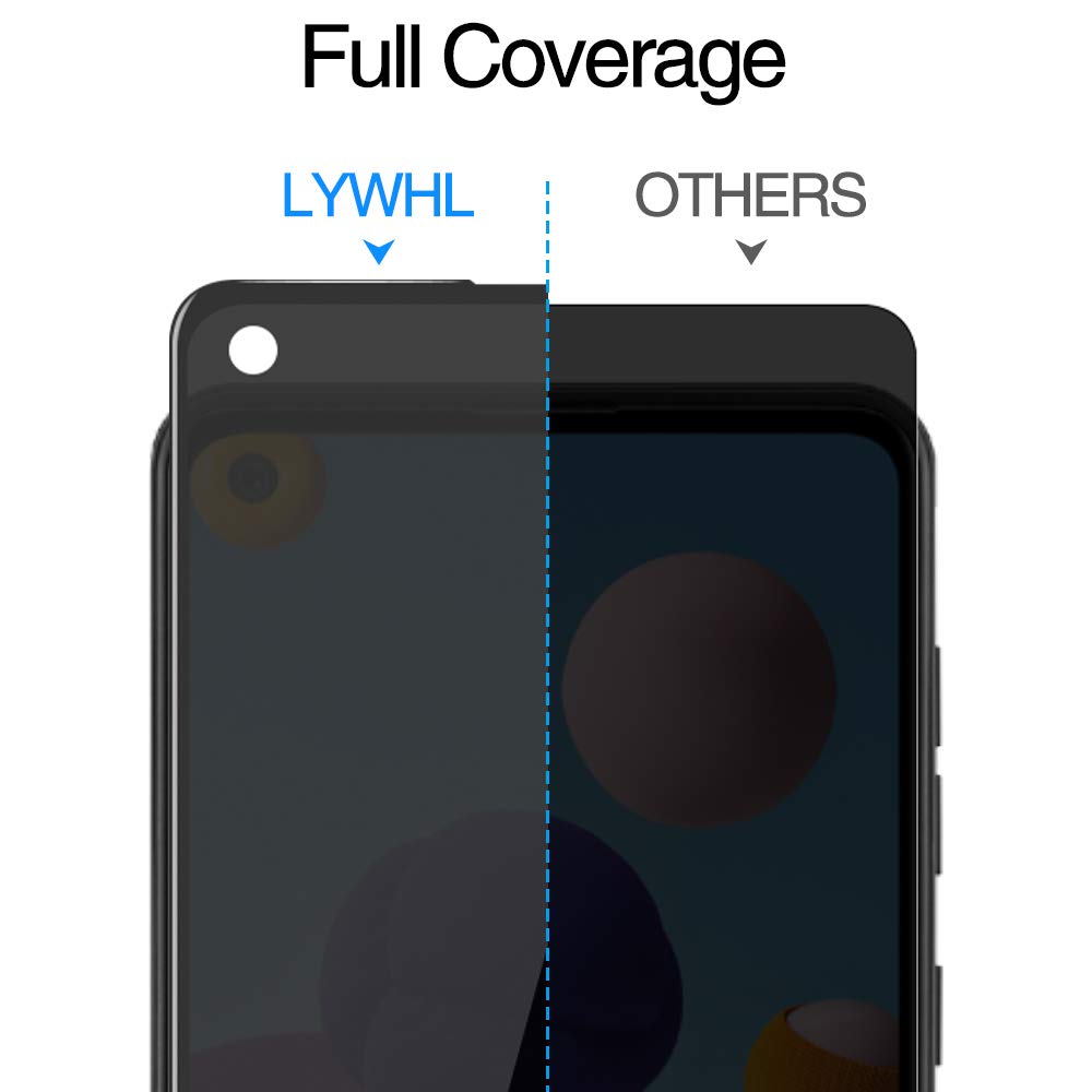 [2 Pack] For Samsung Galaxy A21/A21S Privacy Screen Protector, [Full Coverage] Anti Spy Hd Clarity 9H Tempered Glass Screen Prot