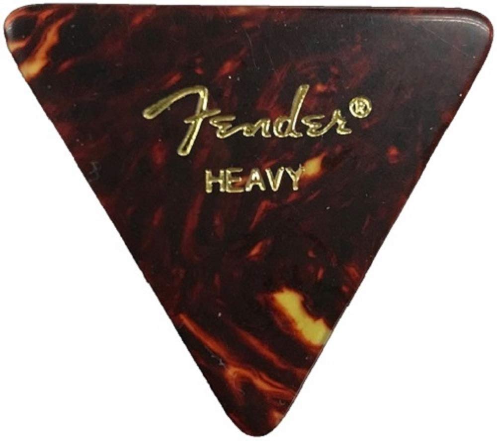 Fender Classic Celluloid Guitar Picks 355 Shape, Tortoise Shell, Heavy, 12 Pack