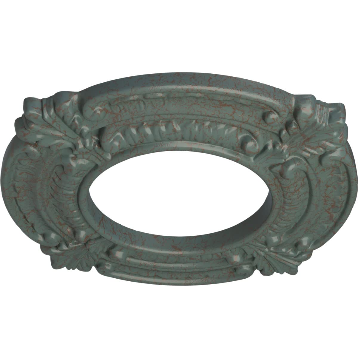 Ekena Millwork Cm09Bncbc Benson Ceiling Medallion, 9''Od X 4 1/8''Id X 5/8''P, Hand Painted Cloud Burst Crackle