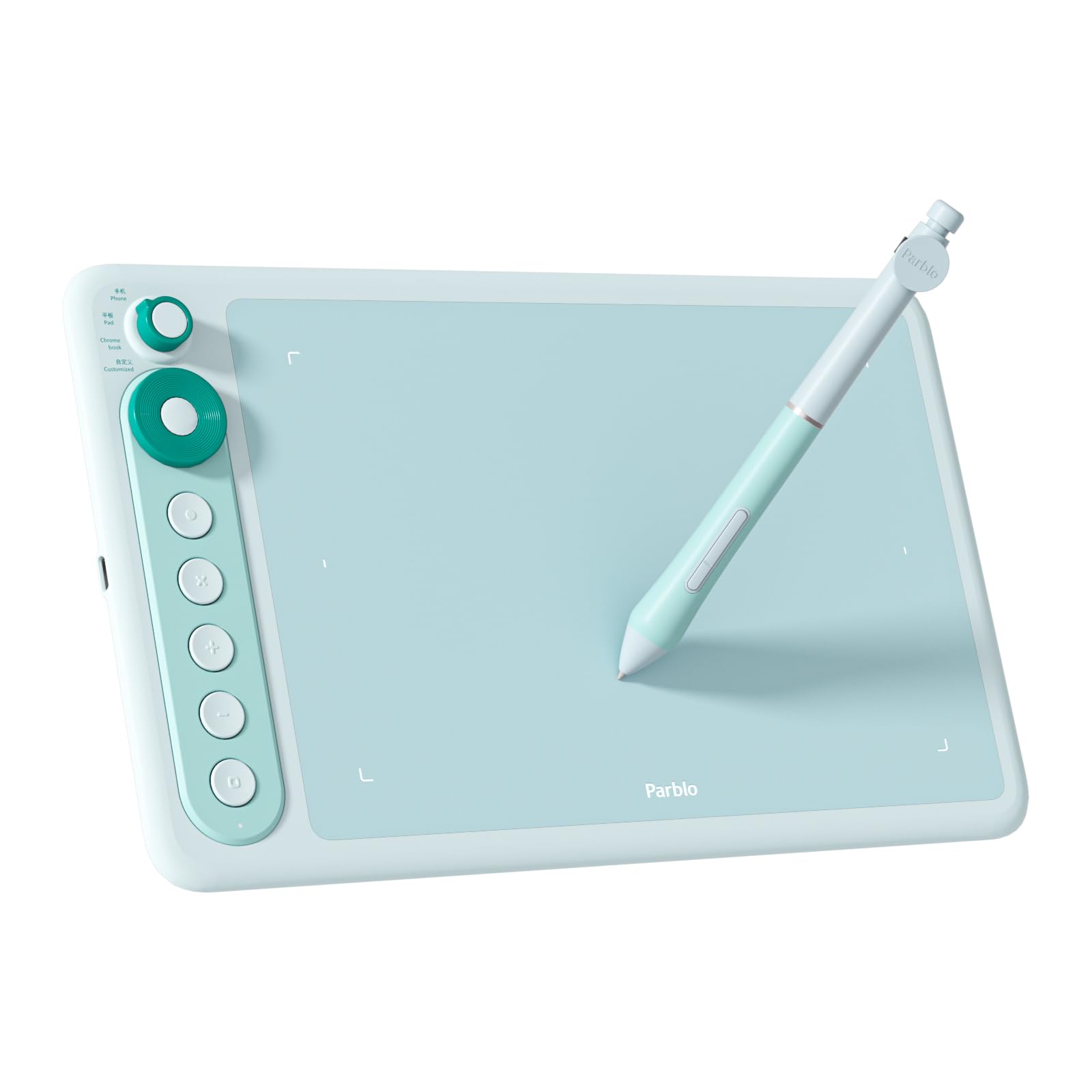 Parblo Intangbo X7 Drawing Tablet 7.2x4.5 inch Graphics Tablets,Digital Drawing Tablet with Mode Switch,6 Customized Keys,Batter