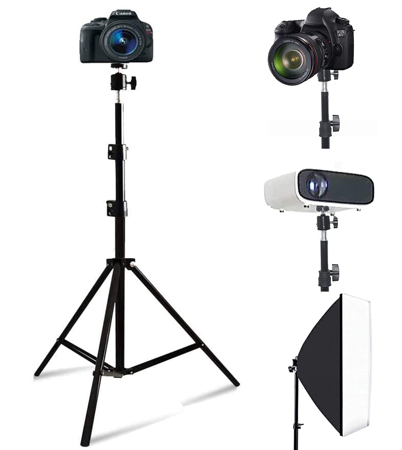 Projector Tripod Stand, Portable Tripod Mount Floor Stand, Folding Floor Tripod Projector Photography Light Stand, Adjustable He
