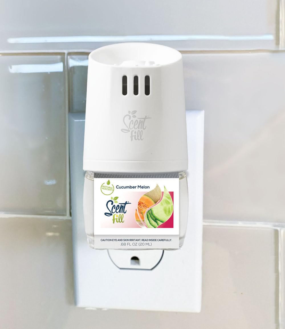 Scent Fill Cucumber Melon Plug In Air Freshener, Scented Oil Refills, 4 Refills