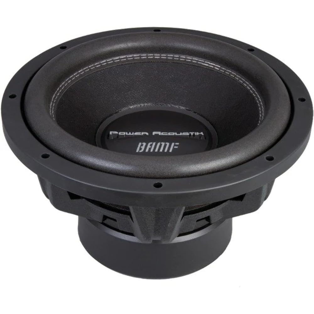 Power Acoustik BAMF-152 15" Subwoofer, 3800W Max, Dual 2Ω, Black, Aluminum
