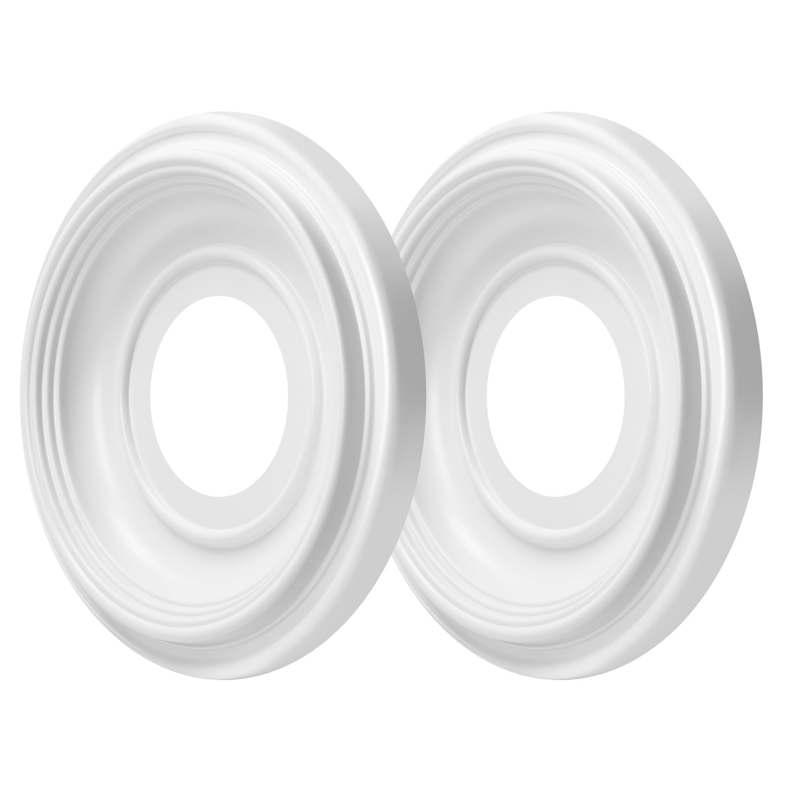 Art3d Non-Phthalate PVC Ceiling Medallion, Ceiling Light Cover Plate, Hole Cover for Light and Ceiling Fans, Fits Canopies up to