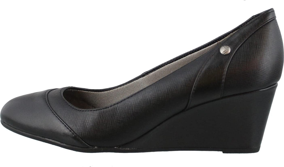 Lifestride Womens Dreams Wedge Pump, Black, 10 M Us