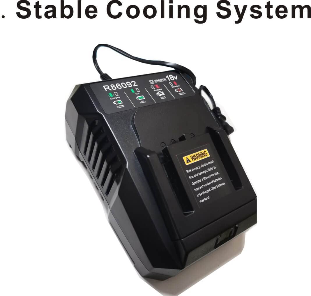 Anoitd 18 Volt Dual Chemistry Battery Charger R86091 R86092 Replacement For Ridgid 18V Nicad Or Lithium Ion Battery R840085, R84