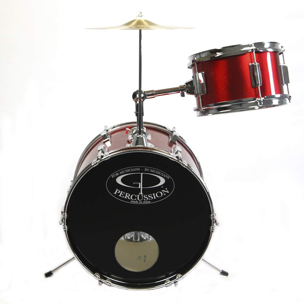 Gp Percussion Gp50Rd Complete Junior Drum Set (Red, 3 Piece Set)