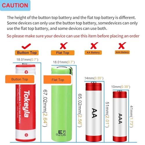 6Pcs 18650 Rechargeable Battery 4000Mah With 18650 Battery Charger,2 Bay Universal Charger Tool For 18650 Rechargeable 3.7V Li I