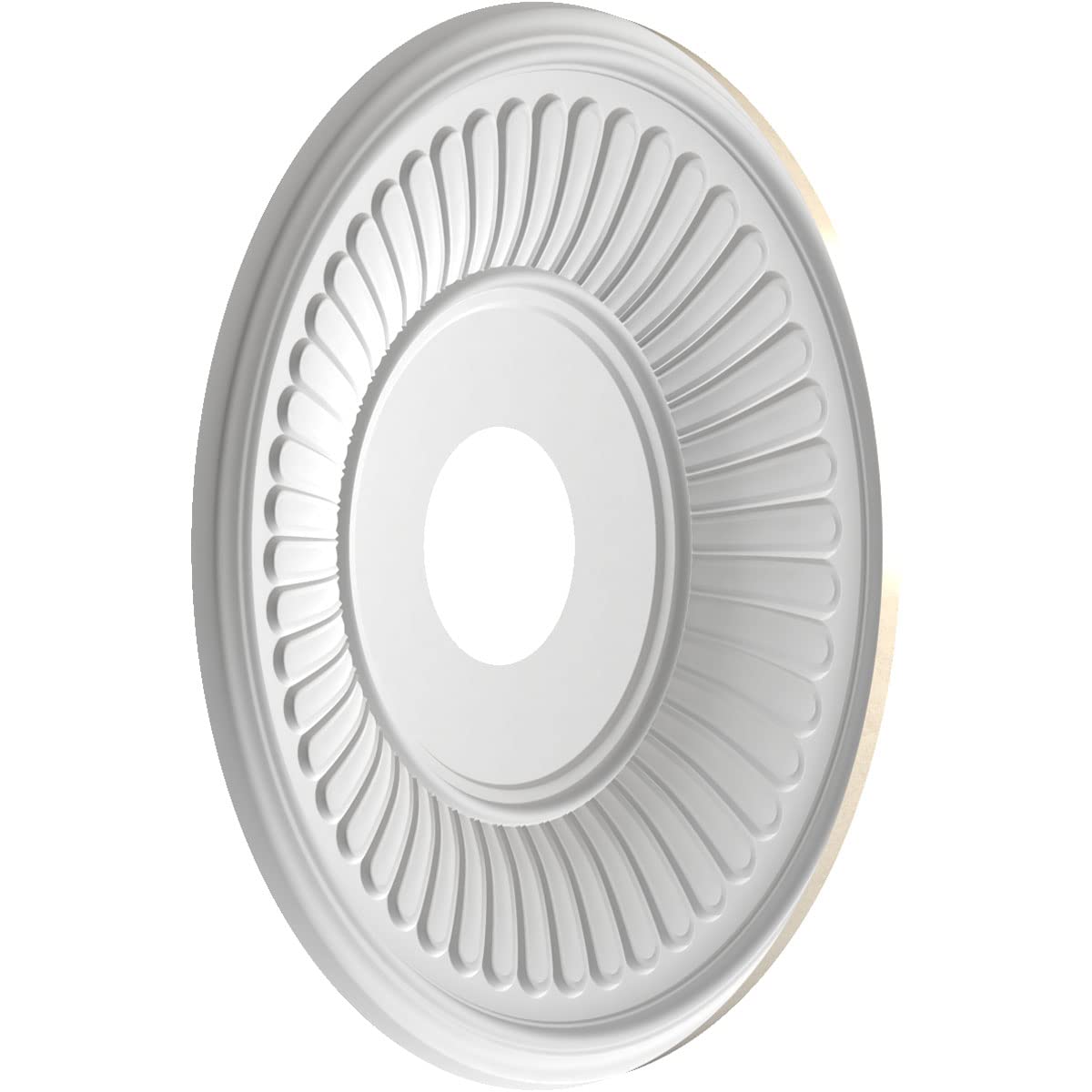 Ekena Millwork Cmp16Beepe Berkshire Thermoformed Pvc Ceiling Medallion (Fits Canopies Up To 7), 16Od X 3 1/2Id X 1P, Universal M