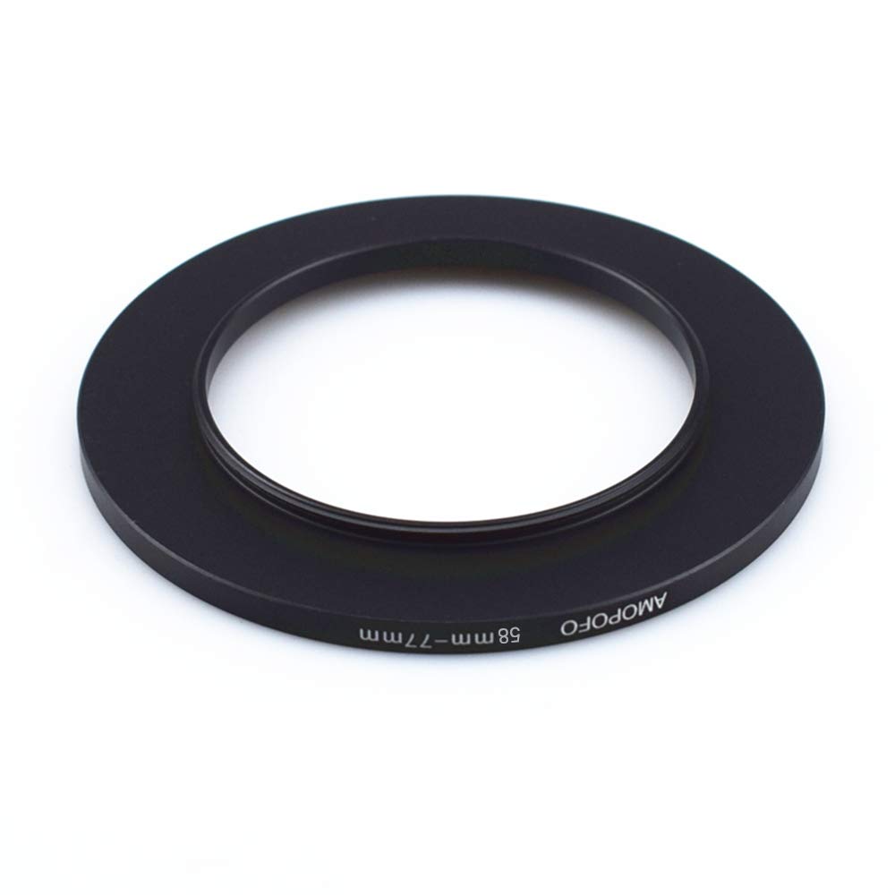 58 77Mm Metal Ring/58Mm To 77Mm Step Up Ring For Filters,Made Of Cnc Machined Space Aluminum With Matte Black Electroplated Finish,Compatible With All 58Mm Camera Lenses & 77Mm Accessories