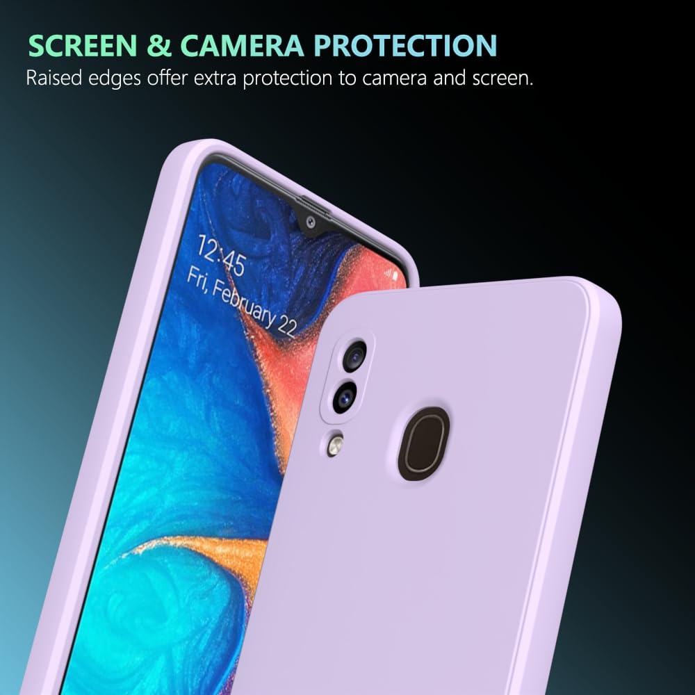 Wogroo For Samsung Galaxy A20 Case Purple, A30 Case Scratch Resistant With Soft Touch, Slim Thin Phone Cover For Samsung Galaxy