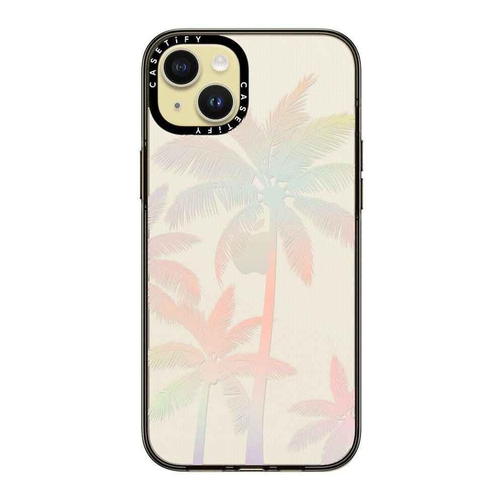 Casetify Compact Case For Iphone 15 Plus [2X Military Grade Drop Tested / 4Ft Drop Protection]   Modern Tropical Palm Tree   Cle