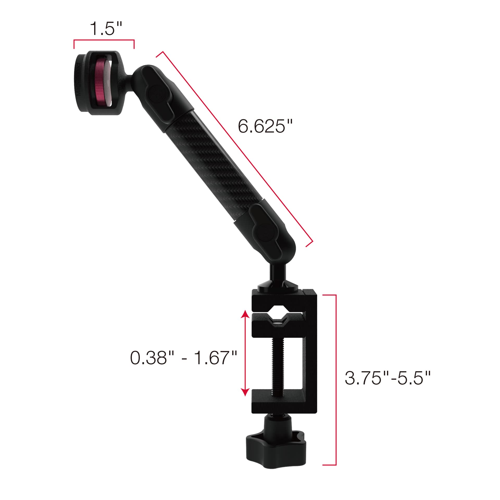 The Joy Factory Magconnect Carbon Fiber C Clamp Single Arm Mount (Mount Only) Mmu102