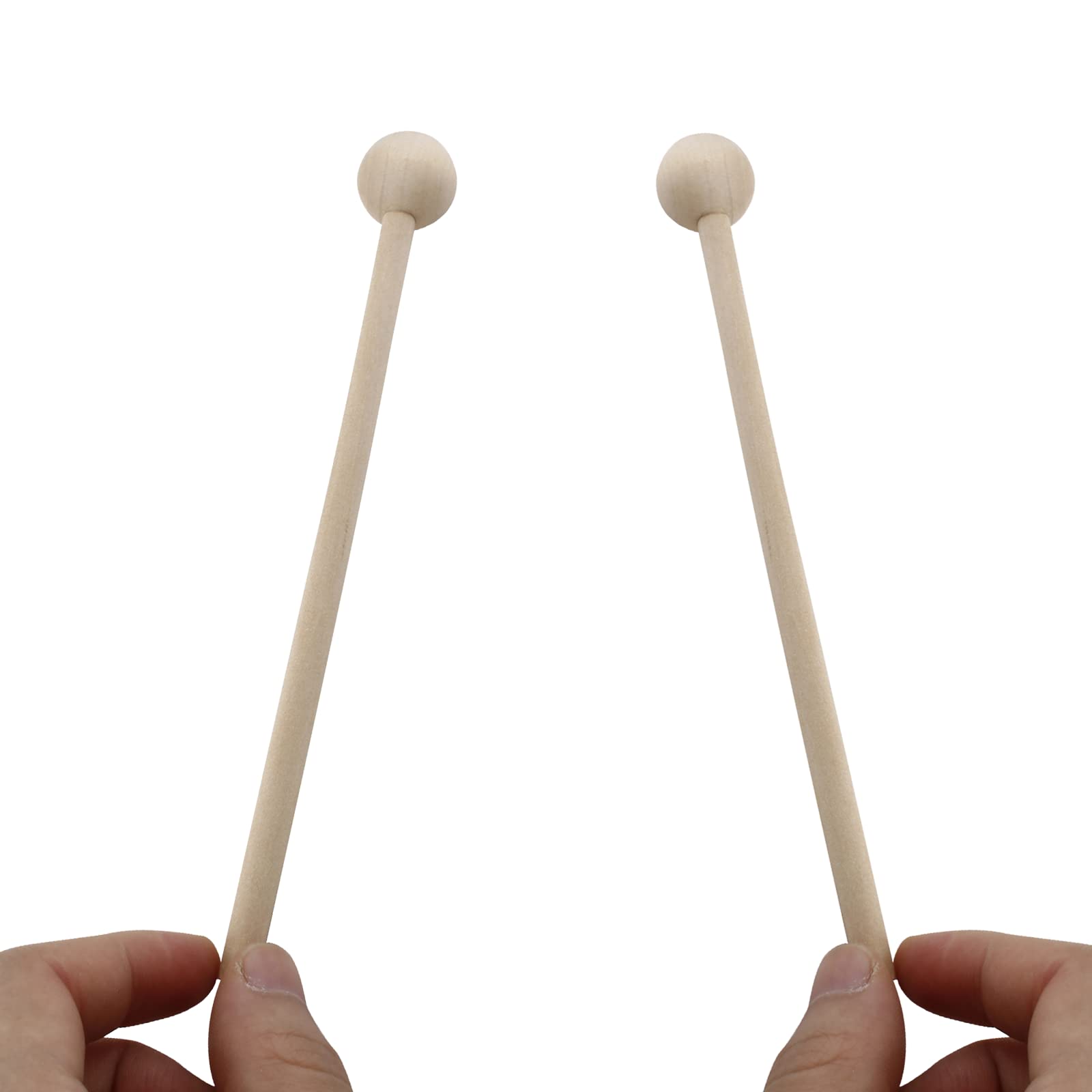 Litoexpe 2 Pair 8 Inch Wood Mallets Percussion Sticks For Glockenspiel, Xylophone, Chime, Woodblock, And Bells