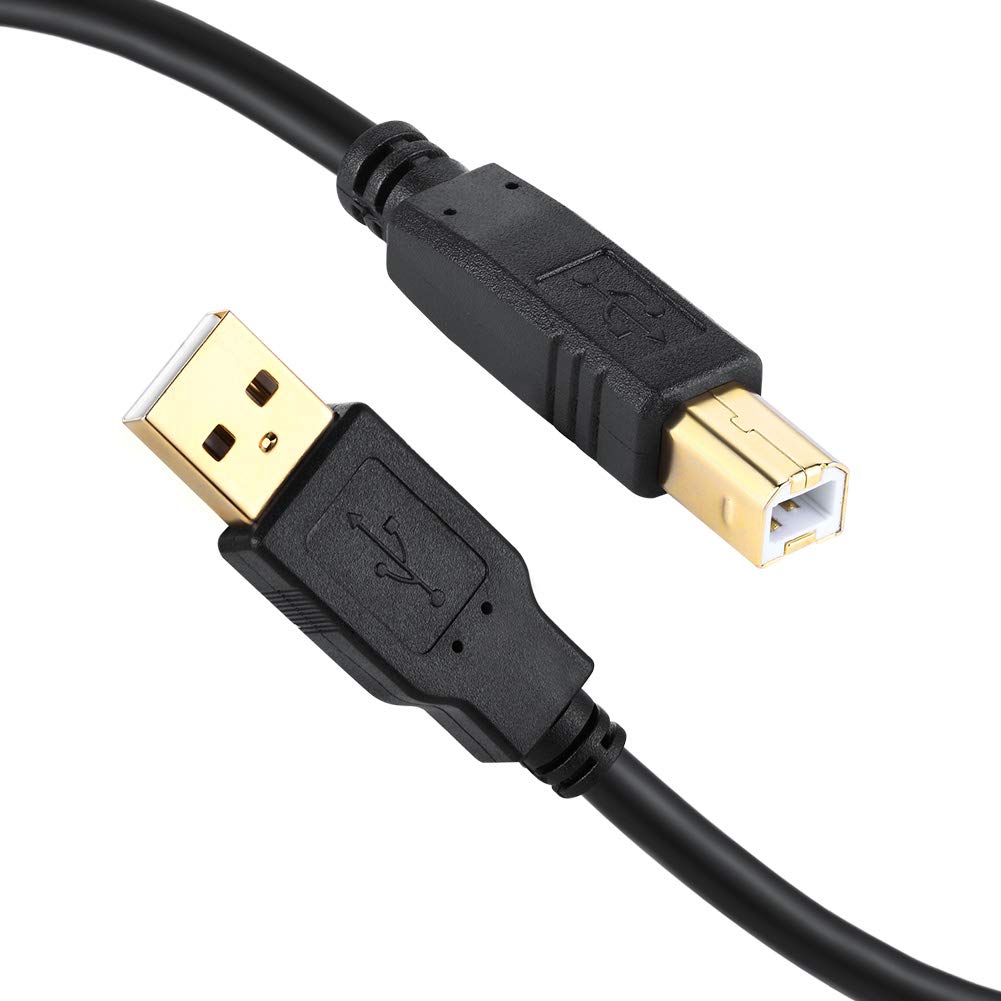Xbohjoe Usb Printer Cable Usb 2.0 Type A Male To B Male Printer Scanner Cable Cord For Hp, Canon, Lexmark, Epson, Dell, Xerox, S