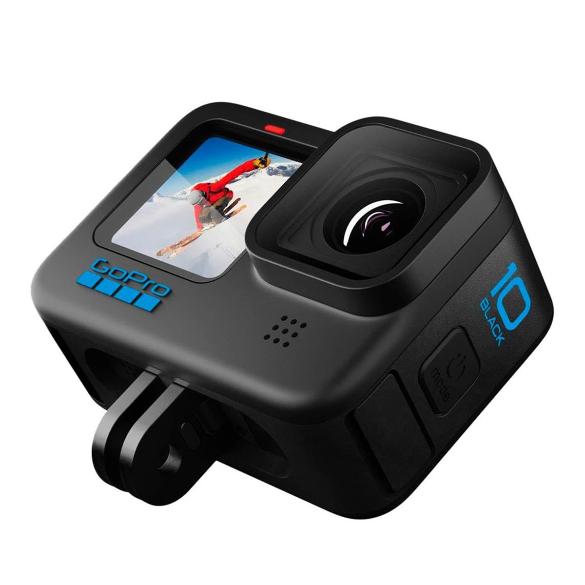 Gopro Hero10 Black Accessory Bundle - Includes Hero10 Camera, Shorty (Mini Extension Pole + Grip), Magnetic Swivel Clip, Recharg