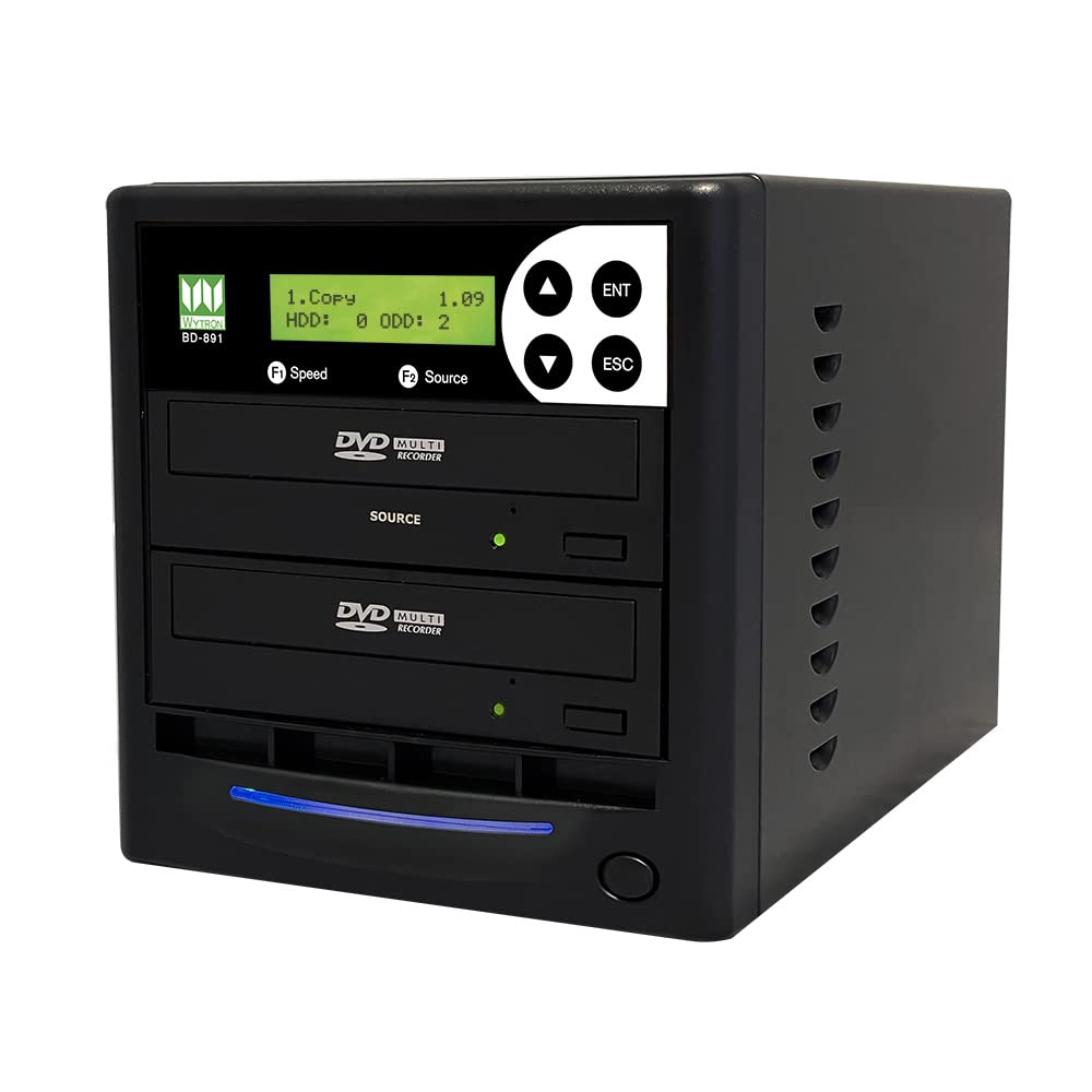 WYTRON 1 to 1 24X DVD Duplicator SATA CD DVD Burner - Standalone Copier Duplication Tower WY-S1T-DVD-BK