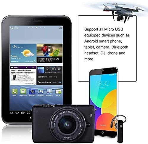 Cablecreation Short Micro Usb To Micro Usb Otg Cable 8Inch, Micro Usb Male To Micro Usb Male Cable Works For Dji Spark Mavic, Ps