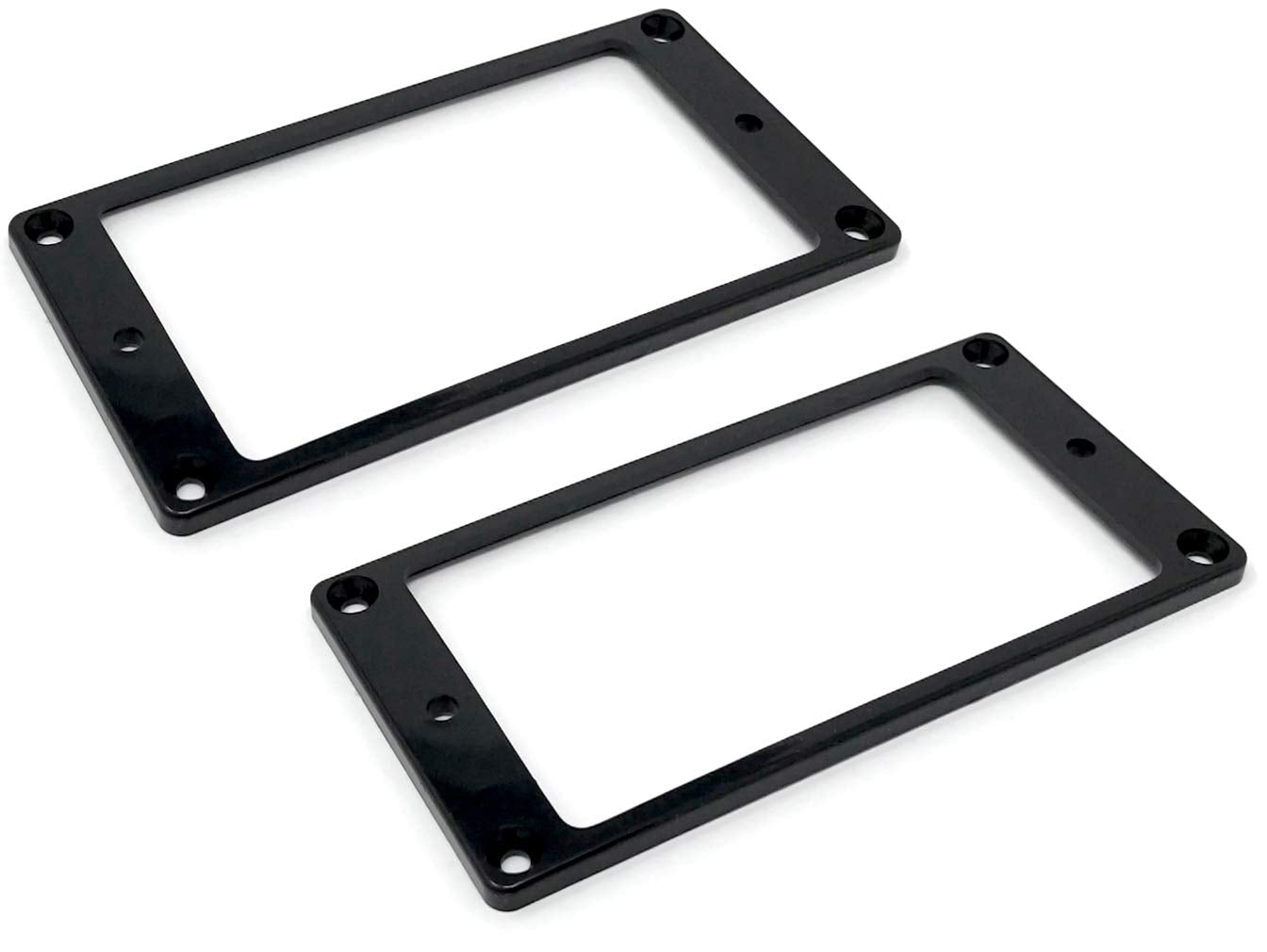 Vintage Forge Black Humbucker Pickup Mounting Ring For Import Guitars 1/8 Inch (89Mm X 45Mm X 3Mm) 2 Pack Flat Bottom Hr3300F Bl
