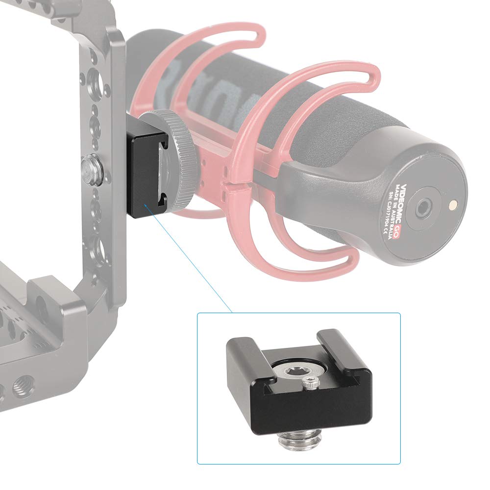 Camvate 3/8'' 16 Cold Shoe Mount Adapter With Locating Pins Compatible For Arri Standard Mounting Points   2621