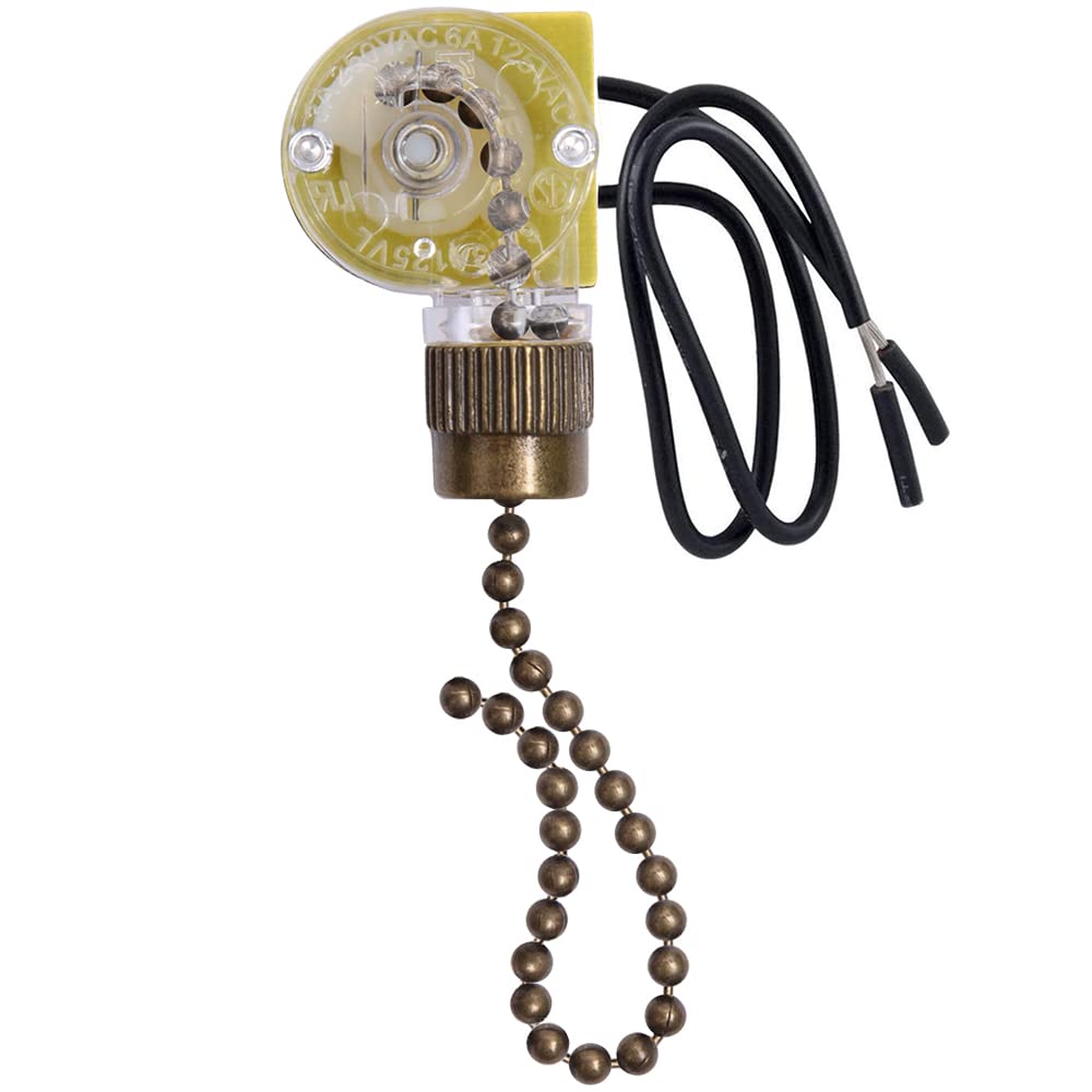 Akahttbn Ceiling Fan Switch Zing Ear Ze 109,Two Wire On Off Light Switch For Hunter Ceiling Fans Lamp And Wall Lights Replacemen