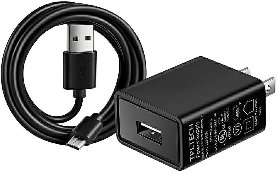 [Ul Listed] Charger Compatible With Kyocera Duraxe E4710 /Duramax E4255 Ptt Rugged Black/Duraxv Lte E4610/Dura Xv+, Black/Duraxt E4277 Ptt/Duraxtp E4281 Rapid With 5 Ft Usb Micro Charging Cord