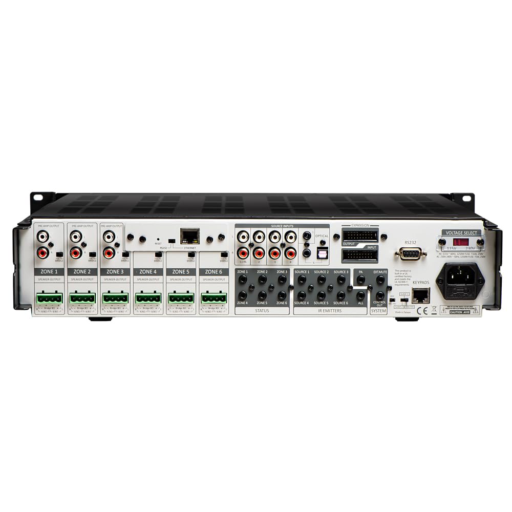 OSD Nero Max12: 6 Zone, 6 Source Amplifier 80W Power, Multi Room Audio Control, App Integration for iOS & Android, Expand up to 18 Zones, Control4 Driver Support