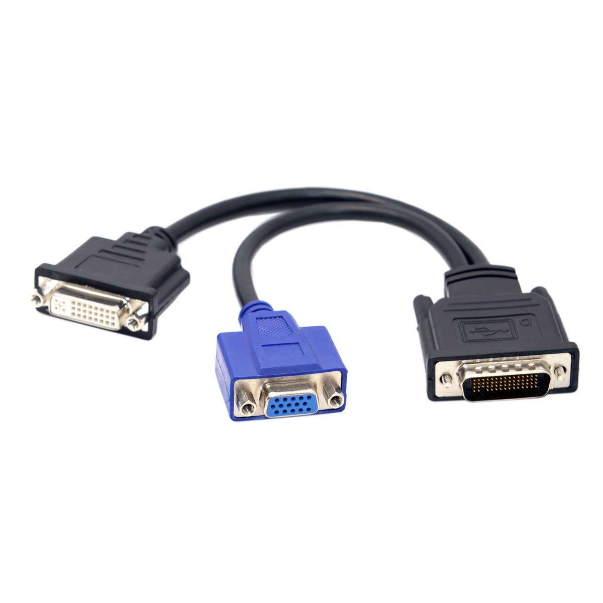 Chenyang LFH DMS-59 Male to DVI 24+5 Female & VGA RGA 15Pin Female Splitter Extension 15Cm