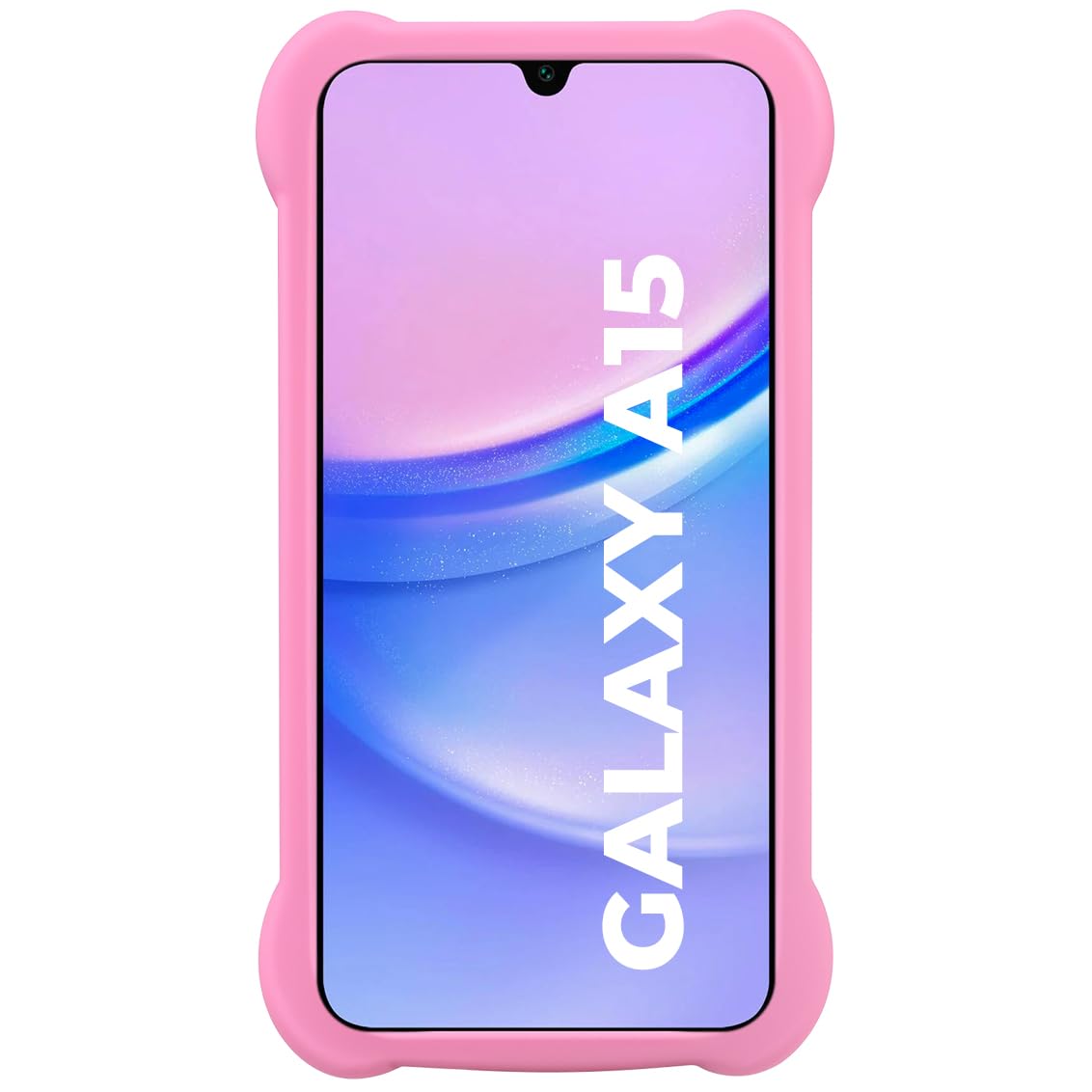 Mouzor Cute Pink Rainbow Unicorn Phone Case Compatible With Samsung Galaxy A15 5G Case, Galaxy A15 4G Horse Kawaii Animals 3D Ca