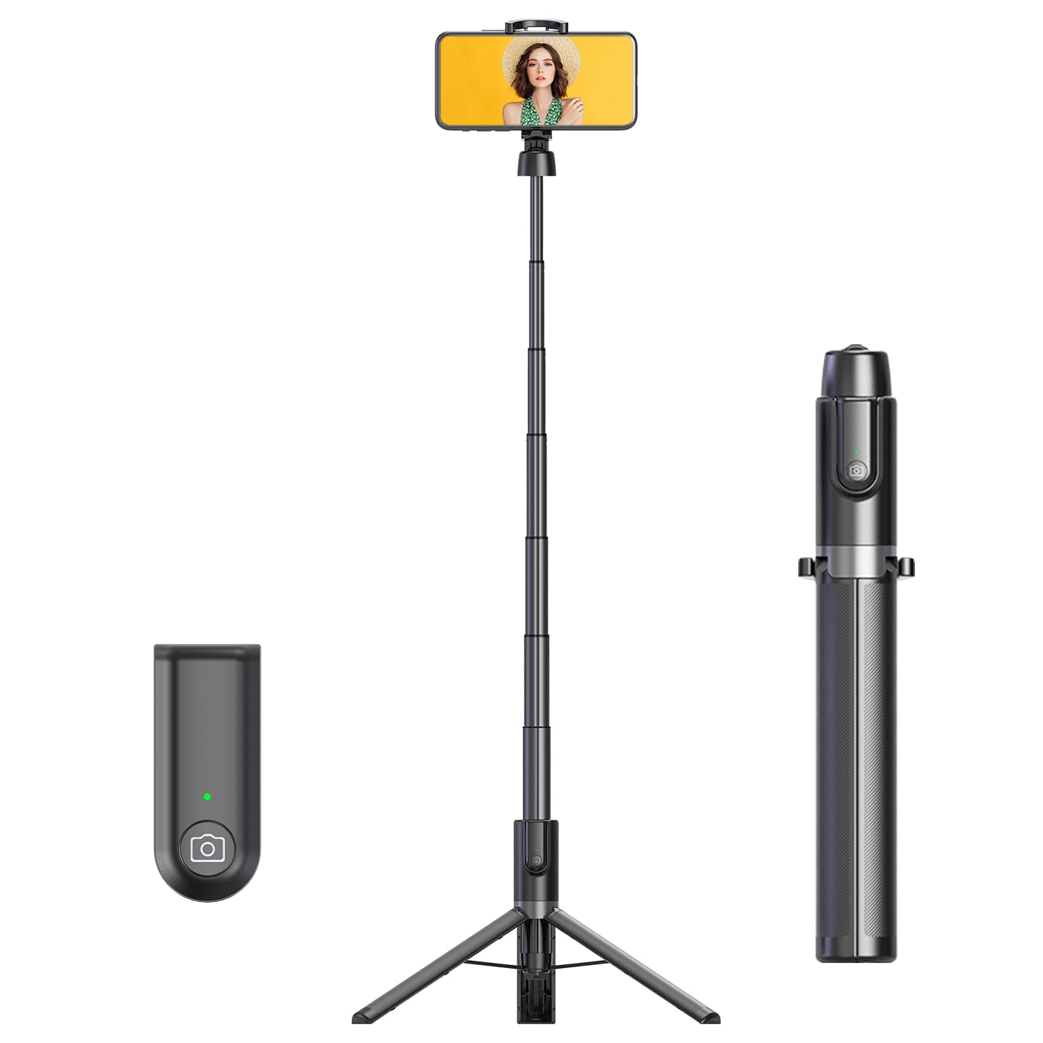 Selfie Stick Tripod For Iphone, Cell Phone Stand For Recording With Wireless Remote, Lightweight Tripod Stand For Iphone 13/12/1