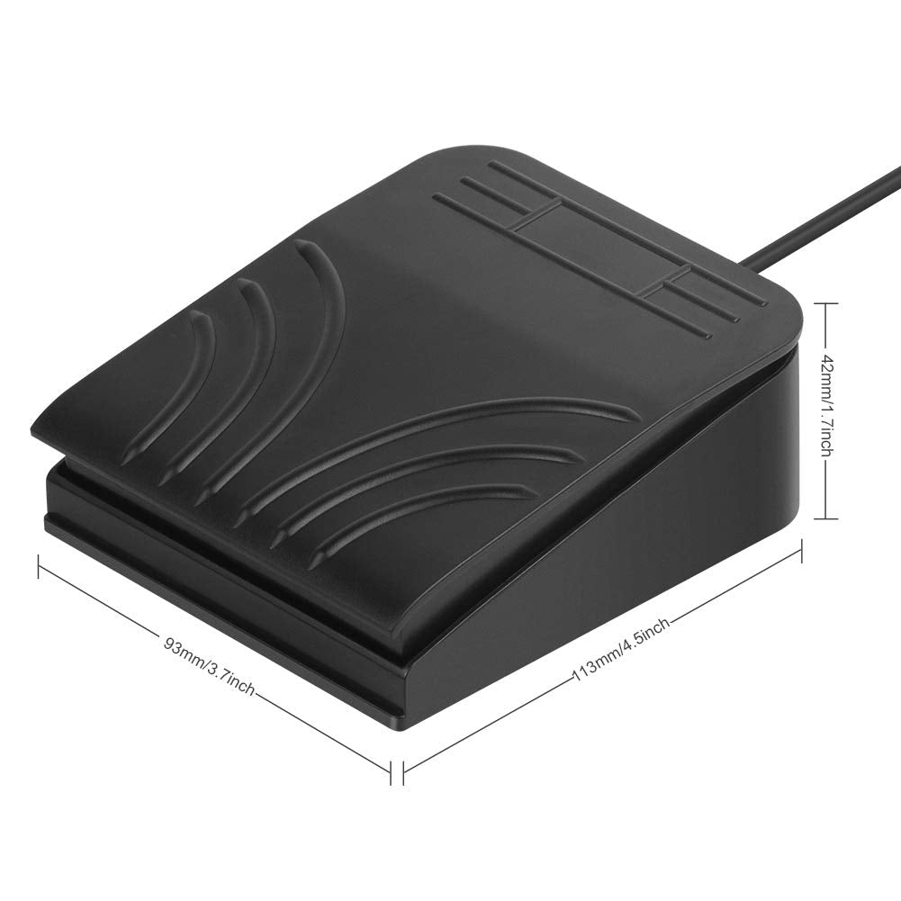 iKKEGOL USB Single Foot Pedal Optical Switch - Programmable Control for Keyboard & Mouse, Ideal for Gaming & Computer Use, Single Pedal Design