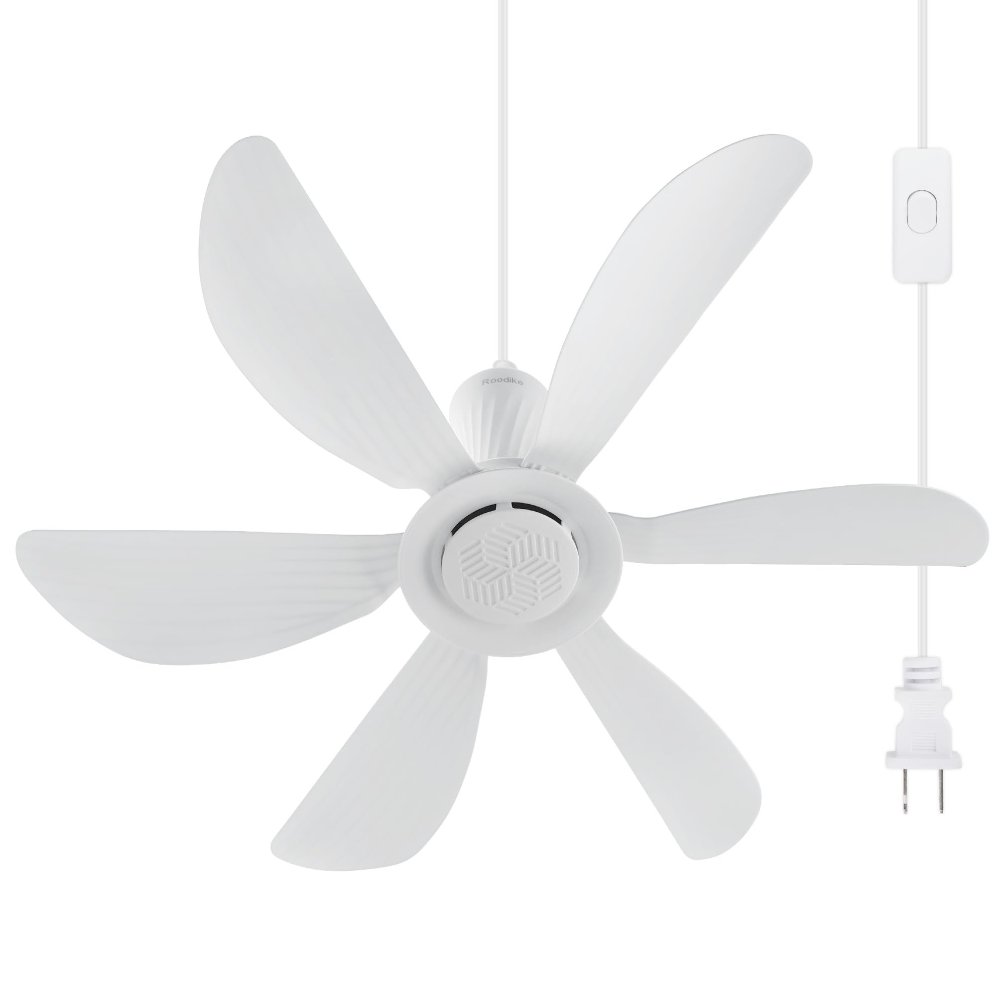 Roodike 22.5 Small Ceiling Fan for Outdooor Gazebo, 13.2 ft Wiring Portable Tent Ceiling Fan for 110V Plug in, 36dB Quiet Operat