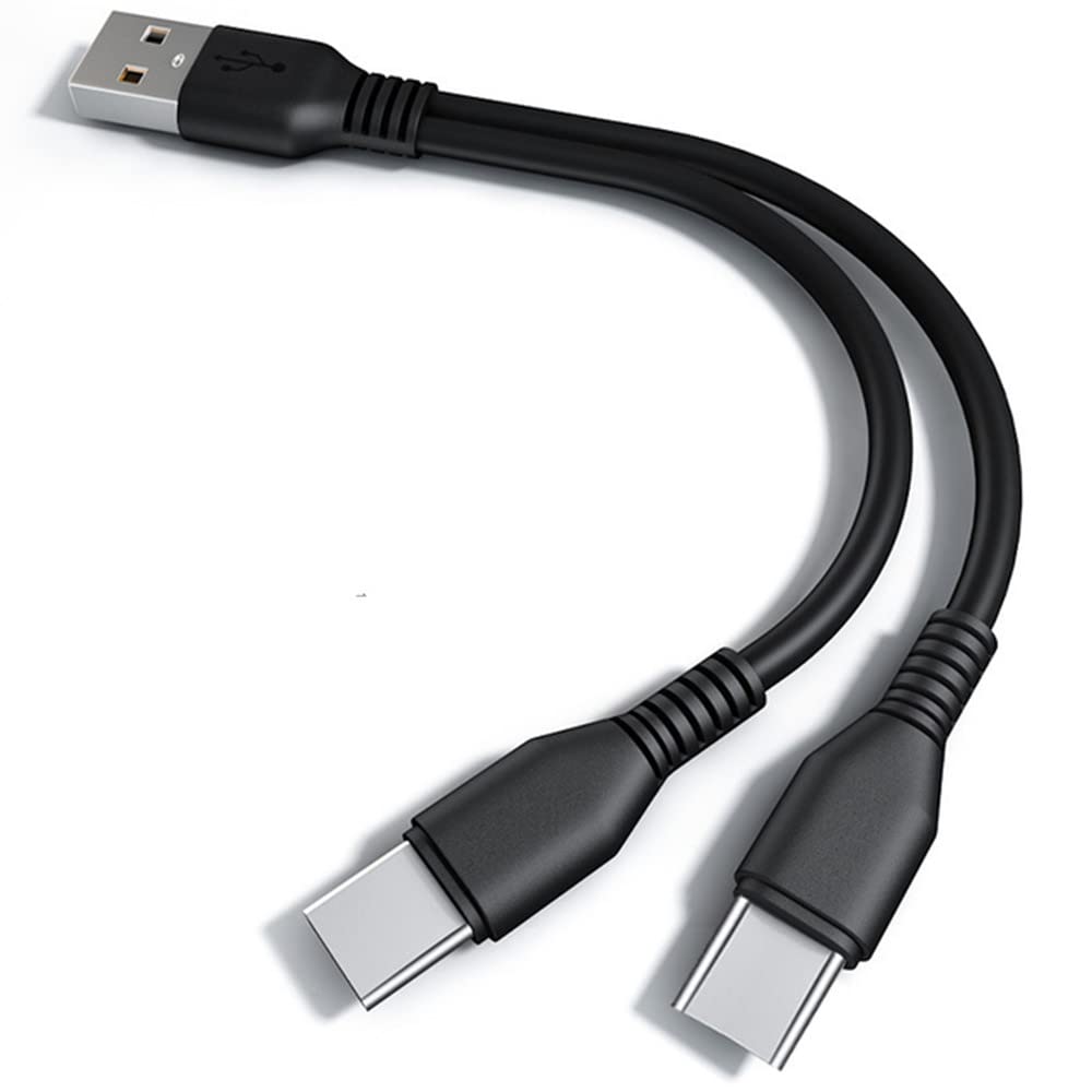 Myfole (2 In 1) Usb C And Usb C Splitter Cable Type A To Type C And Type C Charging Cord (8 Inch)