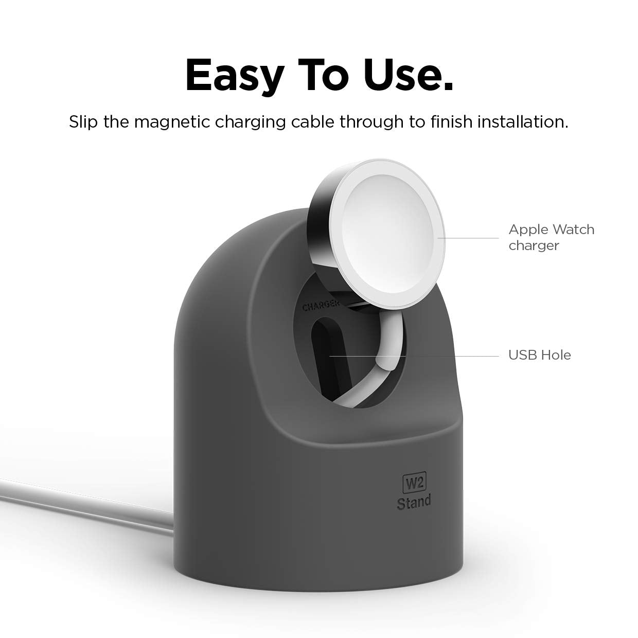 Elago W2 Charger Stand Compatible With Apple Watch Series Ultra2/Ultra/10/9/8/7/6/5/4/3/2/1/Se (49Mm, 46Mm, 45Mm, 44Mm, 42Mm, 41