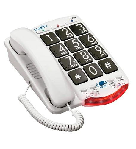 Clarity Jv35 Amplified Corded Phone With Talk Back Numbers