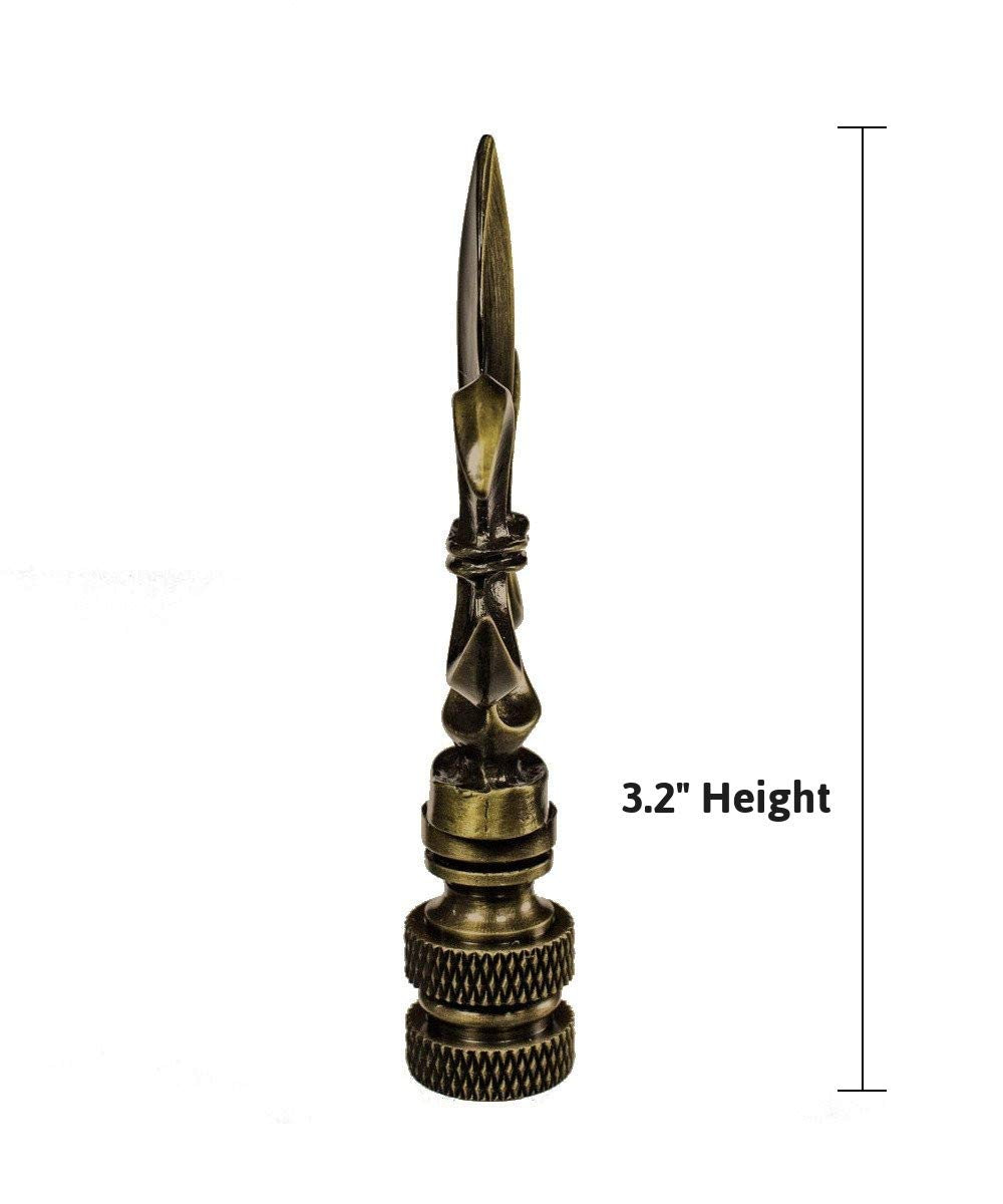 Fleur De Lis Ceiling Fan Pull, 3.2''H With 12'' Antiqued Brass Chain