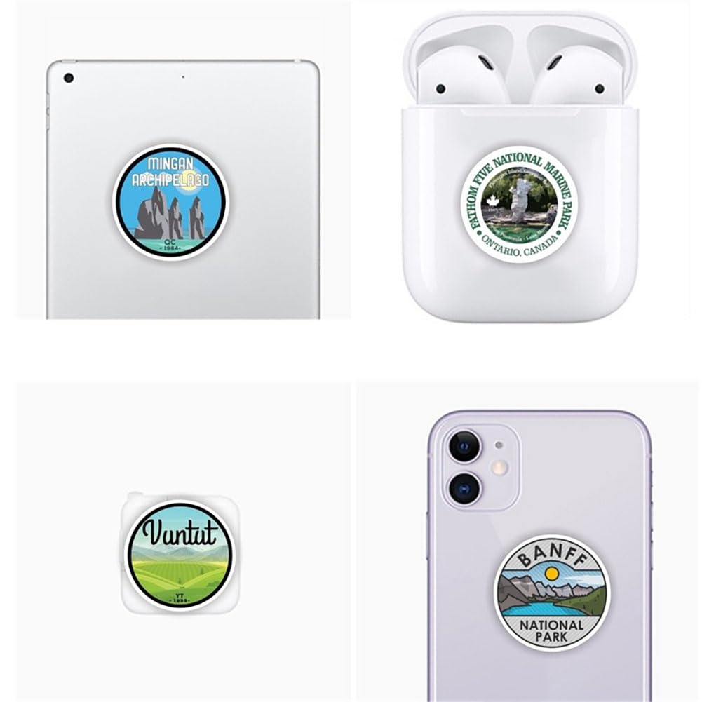 50Pcs Canada National Parks Waterproof Vinyl Stickers Decals For Water Bottles Laptop Luggage Cup Computer Mobile Phone Skateboa