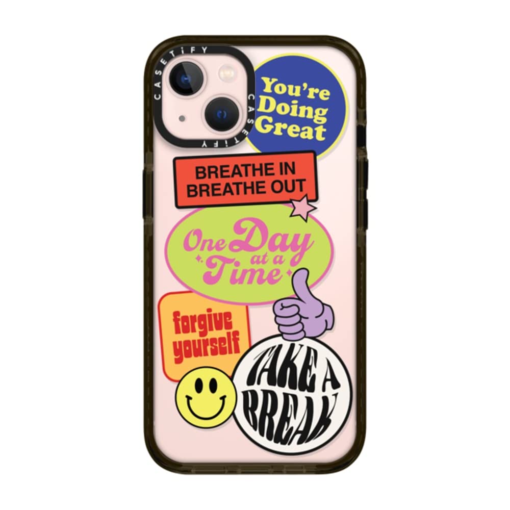 Casetify Impact Iphone 13 Case [6.6Ft Drop Protection]   Doing Great   Clear Black
