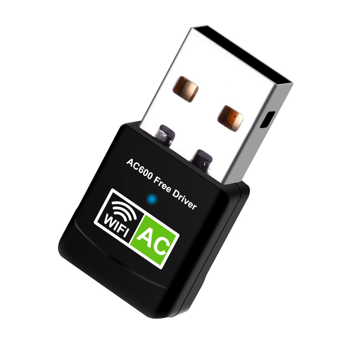 Driver Free USB WiFi Adapter for Desktop PC 600Mbps Dual Band 2.4G 5.8G Wireless Network Adapter, Wi-Fi Dongle Compatible with W