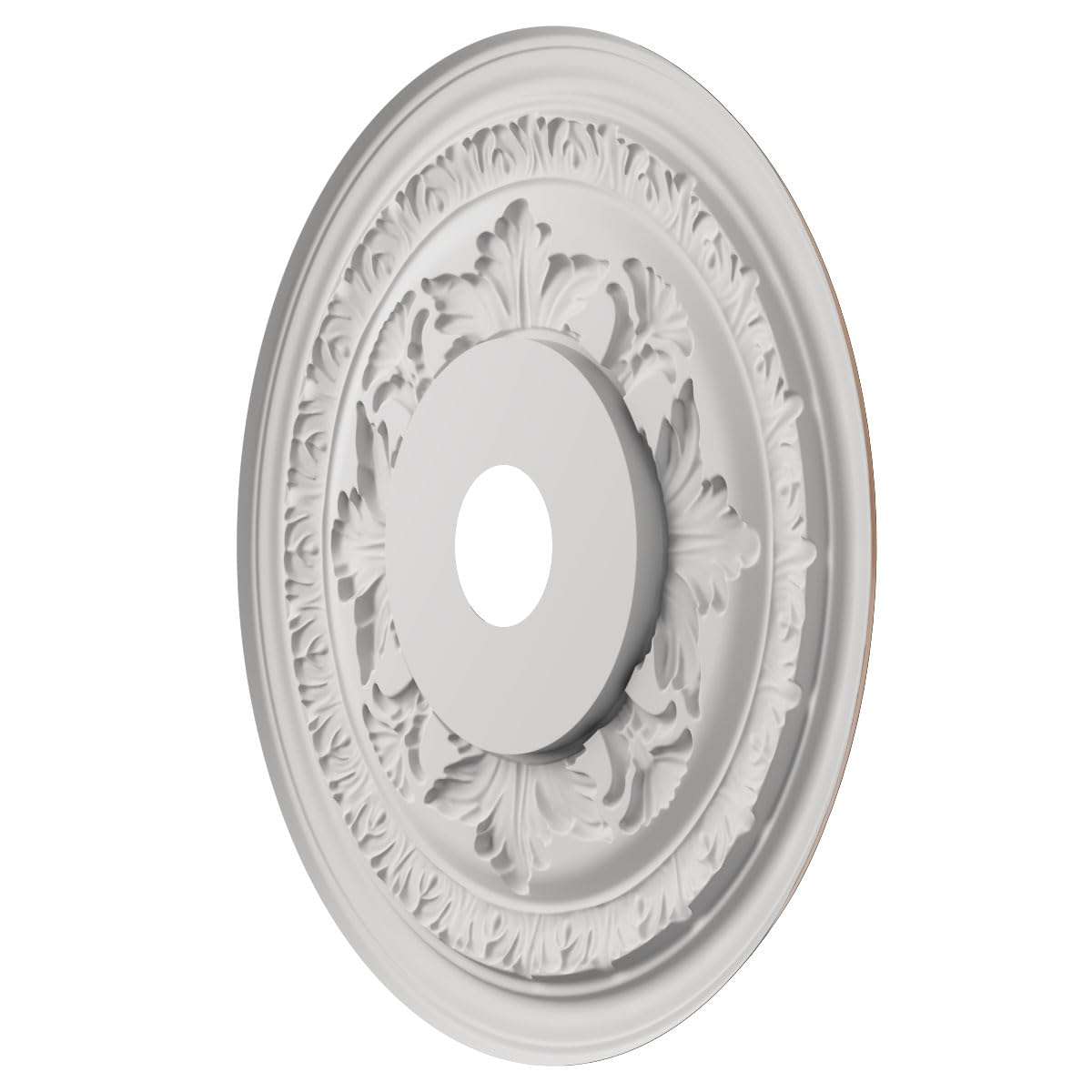 22Od X 3 1/2Id X 1P Baltimore Thermoformed Pvc Ceiling Medallion (Fits Canopies Up To 7 3/4), Bright Coat Dark Bronze