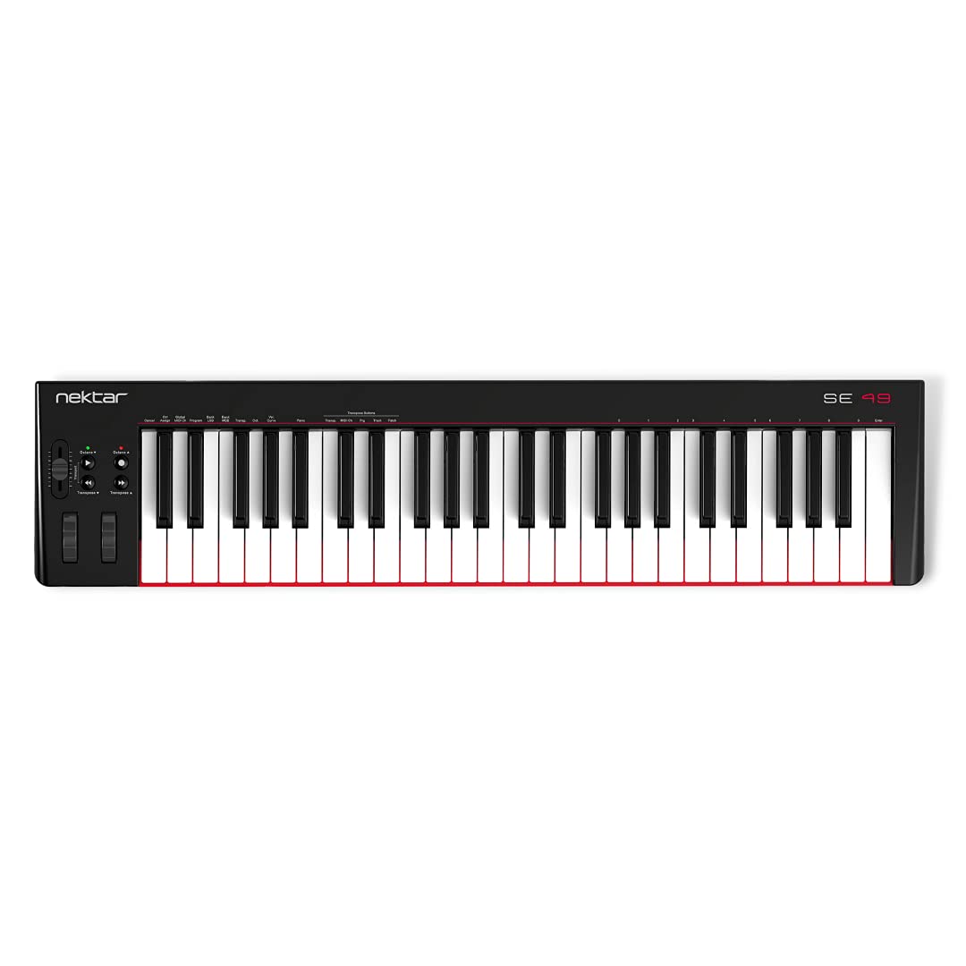 Nektar, 49-Key Midi Controller (Se49),Black White Grey