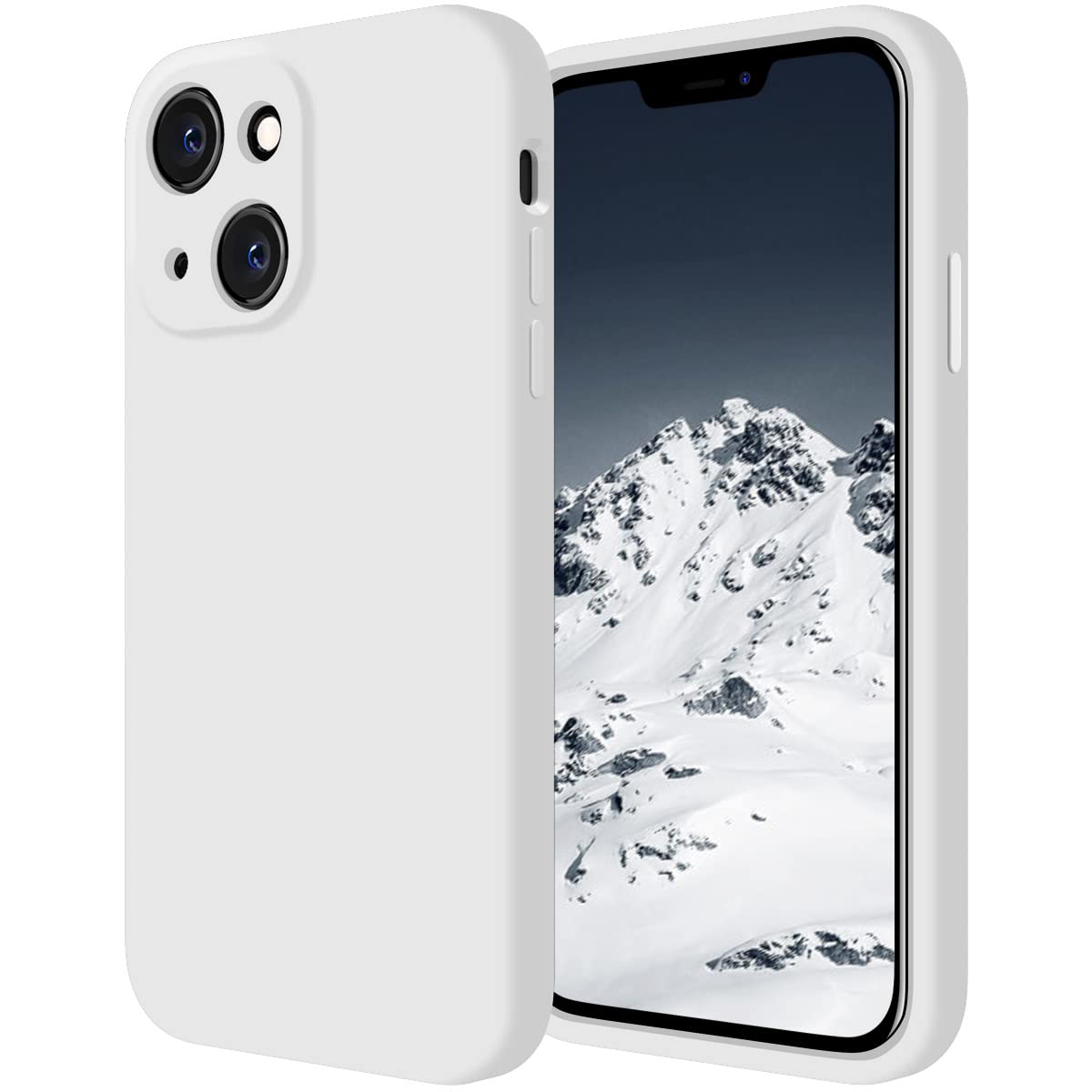 Cordking Designed for iPhone 13 Case, Silicone Full Cover [Enhanced Camera Protection] Shockproof Protective Phone Case with [So