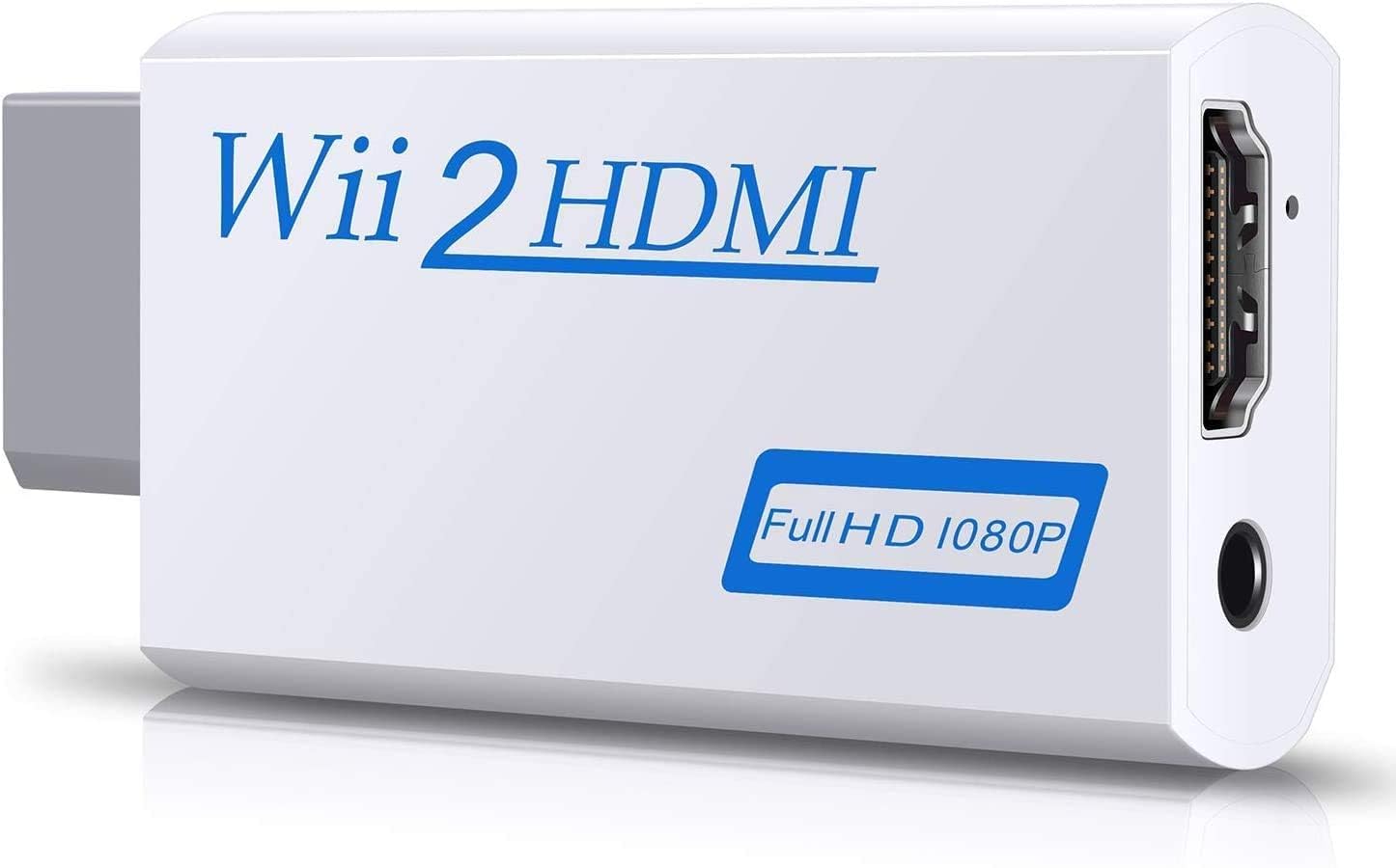 Hdsunwstd Wii To Hdmi 1080P Converter Wii2Hdmi Adapter 3.5Mm Audio Video Output Full Hd 1080P Output