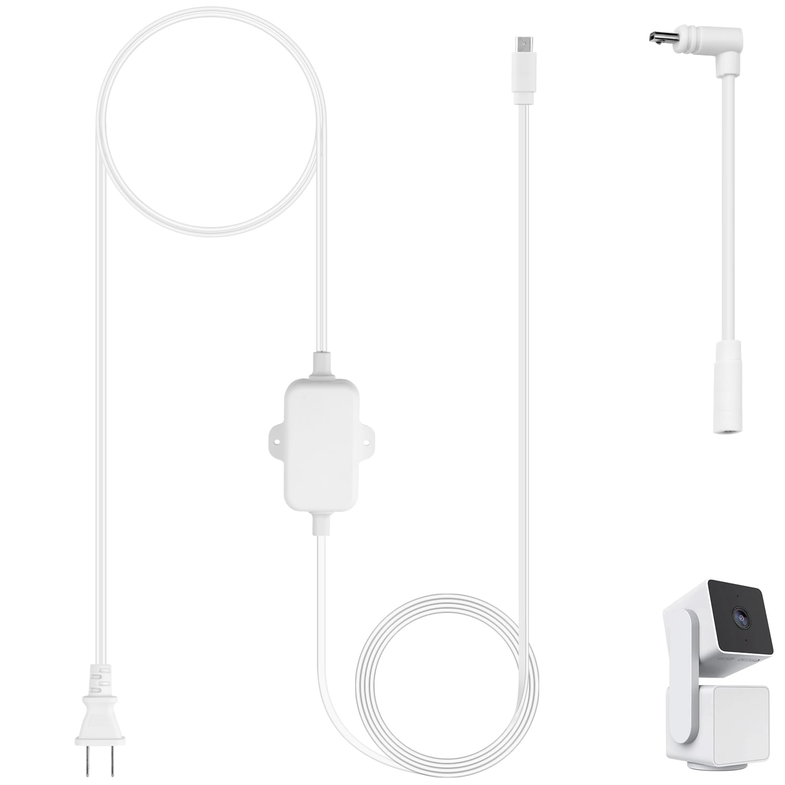 Uyodm 13Ft/4M Charging Cable Power Adapter Designed For Wyze Cam Pan V3, Wyze Cam V4, Wyze Og, Wyze Cam V3 And V3 Pro, No Need F