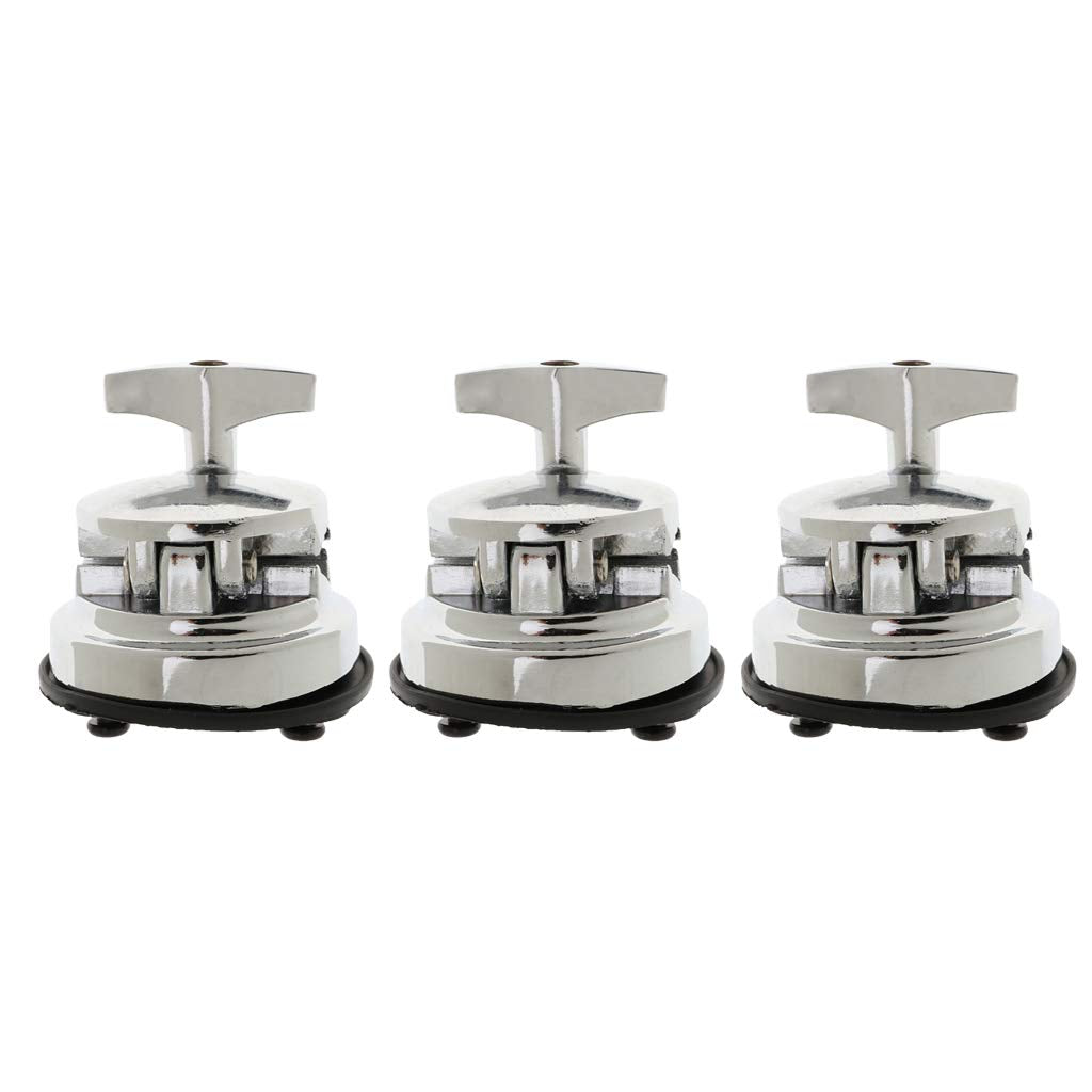 Baosity 3 Pcs Drum Holder Base Plate Rack Clamp Tom Drum Mount Bracket For Tom Drum Musical Instrument Accessory