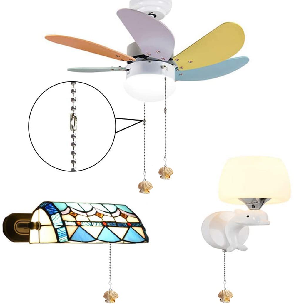 Hyamass 12 Inch Ceiling Fan Pull Chain Ocean Series Charm Pendant Ceiling Fan Danglers Fan Pulls Chain Extender With Ball Chain