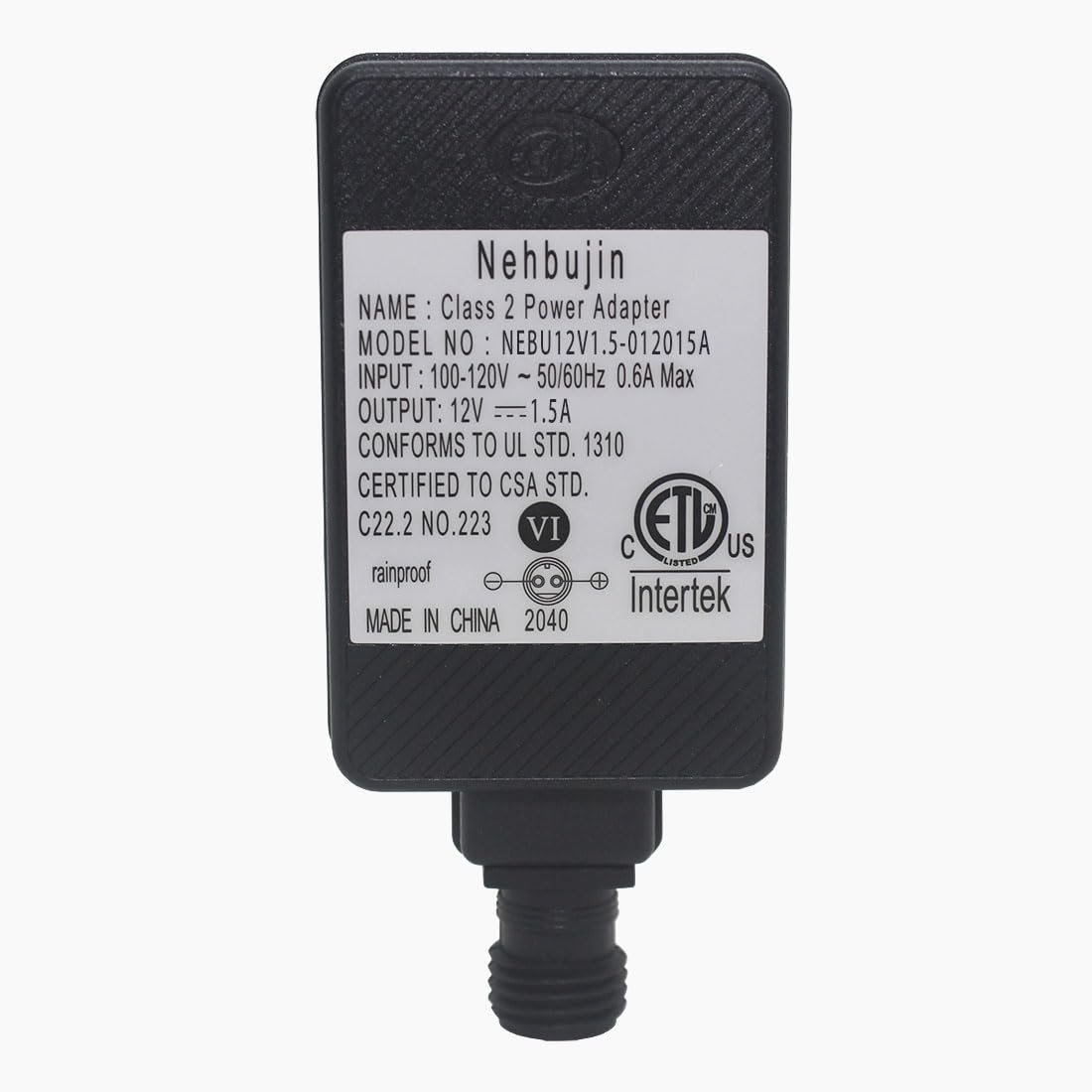 12V 1.5A Class 2 Power Supply, Ip44 Led Transformer Replacement Yard Inflatable Adapter For String Light, Inflatable Decorations