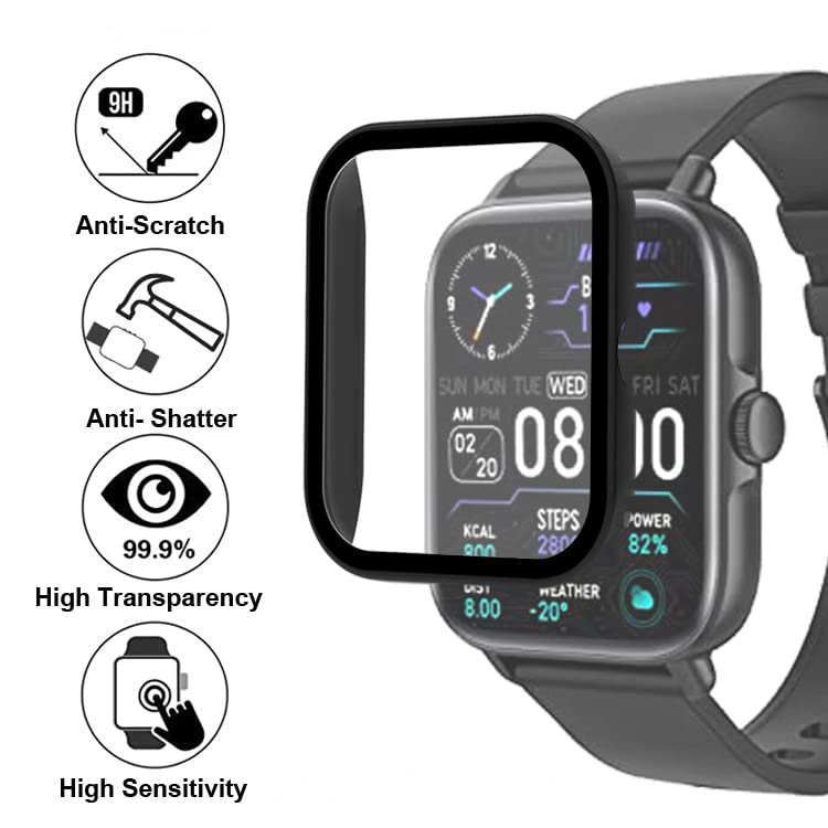 Smaate Smart Watch Cases With Screen Protector For Y20Gt, Compatible With Wzwneer, Banlvs, Dxpicr, Bctemno Y20Gt 1.7