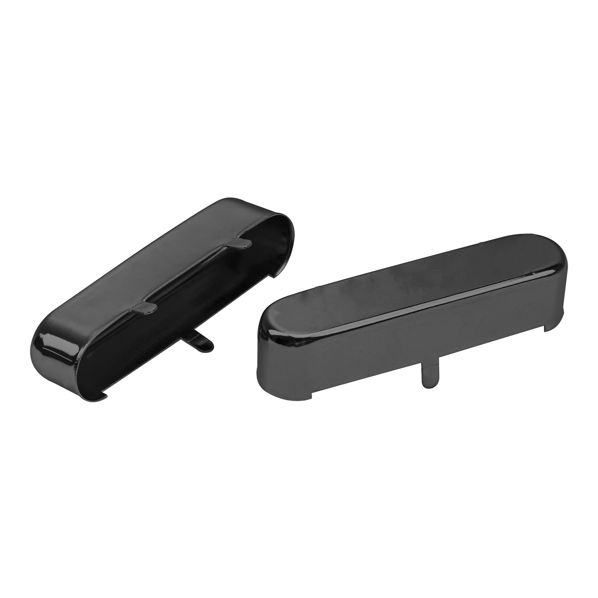 2Pcs Yootones Guitar Neck Pickup Cover Compatible With Tl Tele Telecaster Style Electric Guitar (Black)