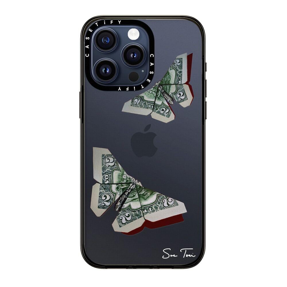Casetify Compact Case For Iphone 15 Pro Max [2X Military Grade Drop Tested / 4Ft Drop Protection]   Moneyfly Iphone Case   Clear